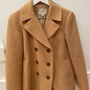 LOFT Modern Peacoat in Perfect Camel